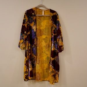 Anthropologie Floreat Aurelia Velvet Kimono